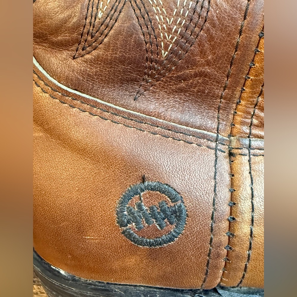 Double H Work West Brown Leather Western Boots Men’s Size 9.5 Women’s 10.5 - Picture 9 of 9